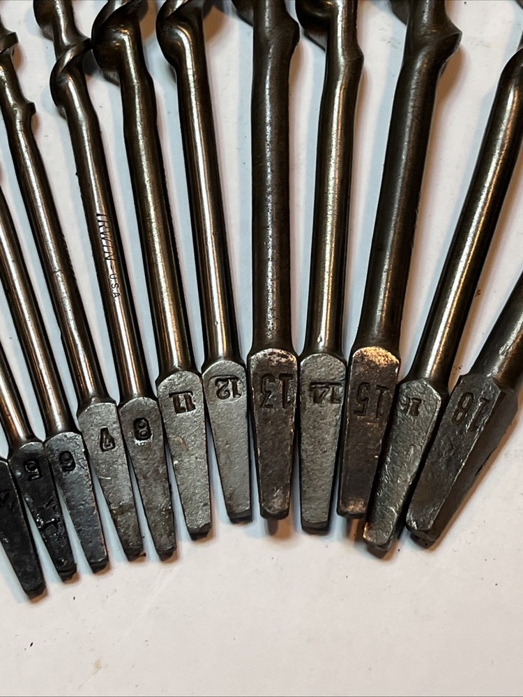12 Piece Irwin Auger Bit Set Incomplete Used