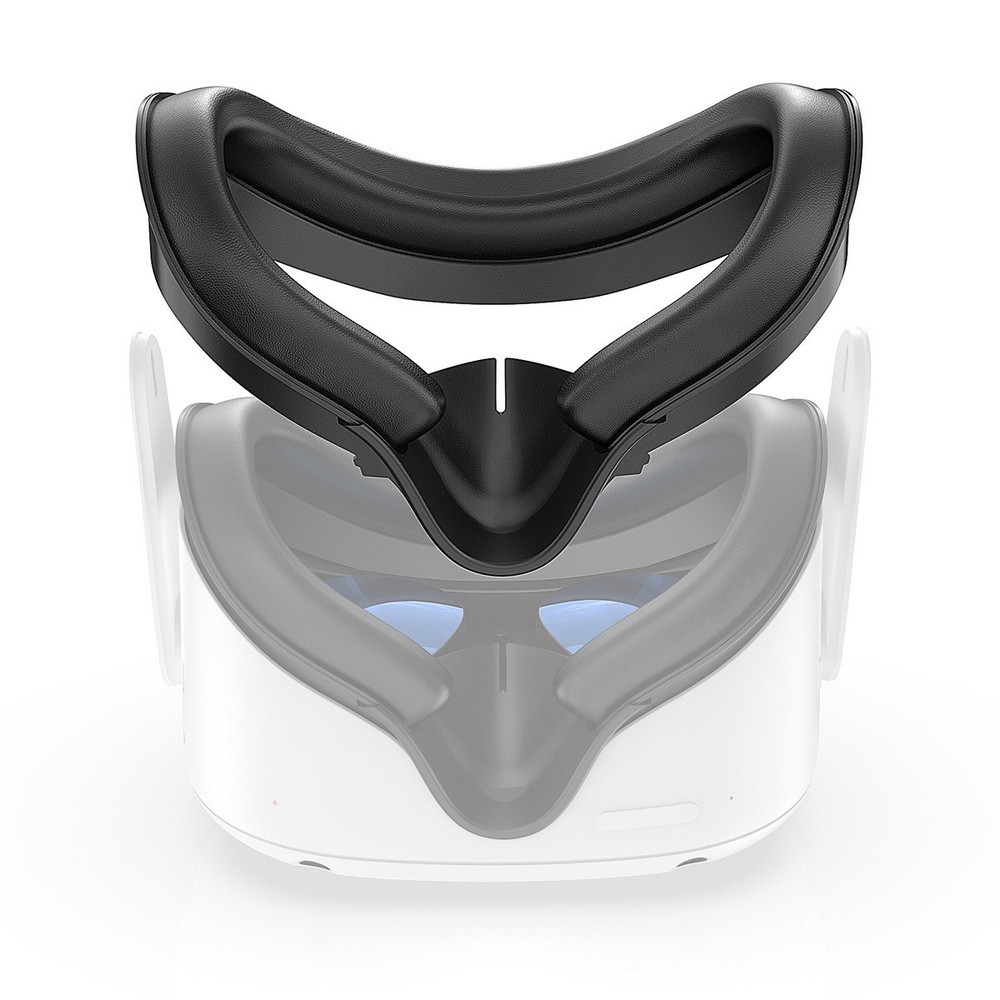 Face Cushion Pad for Quest 2 VR Facial Interface Replacement PU Leather Foam
