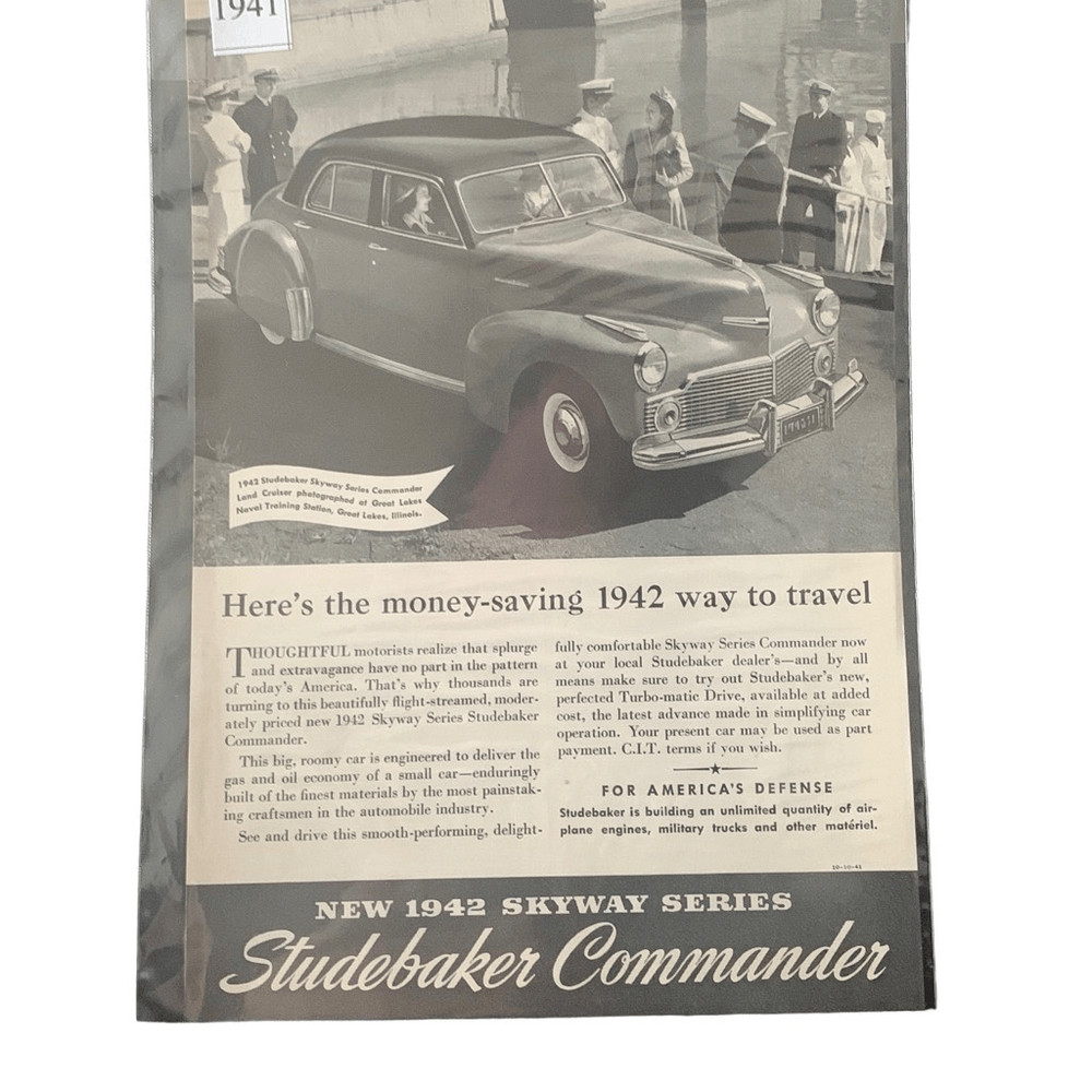 Vintage 1941 Studebaker Commander Skyway Series Ad Advertisment
