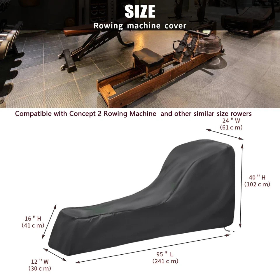 Rowing Machine Cover, Cover for Concept 2 Rowing Machine Waterproof Rower Cov...
