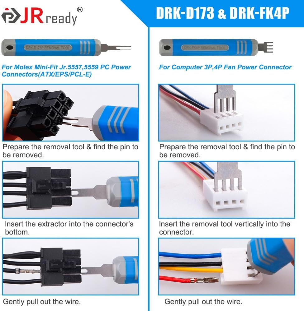 ST5253-22-P Pin Extractor Tool Kit 22PCS Terminal Release Tools for Deutsch AMP