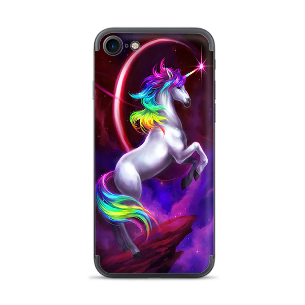 Apple iPhone 7 / 8 Skins Decal Wrap Unicorn Rainbows Space