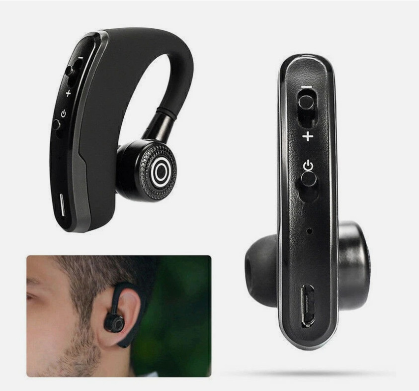 Wireless Handsfree Earphone EarHook Headset For iPhone Samsung Android Bluetooth
