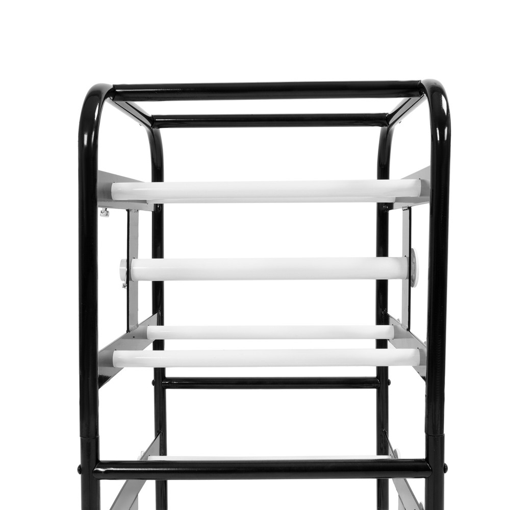 Wire Spool Rack Cable Holder Dispenser with 10 Rods Multiple Axle Spool Cart