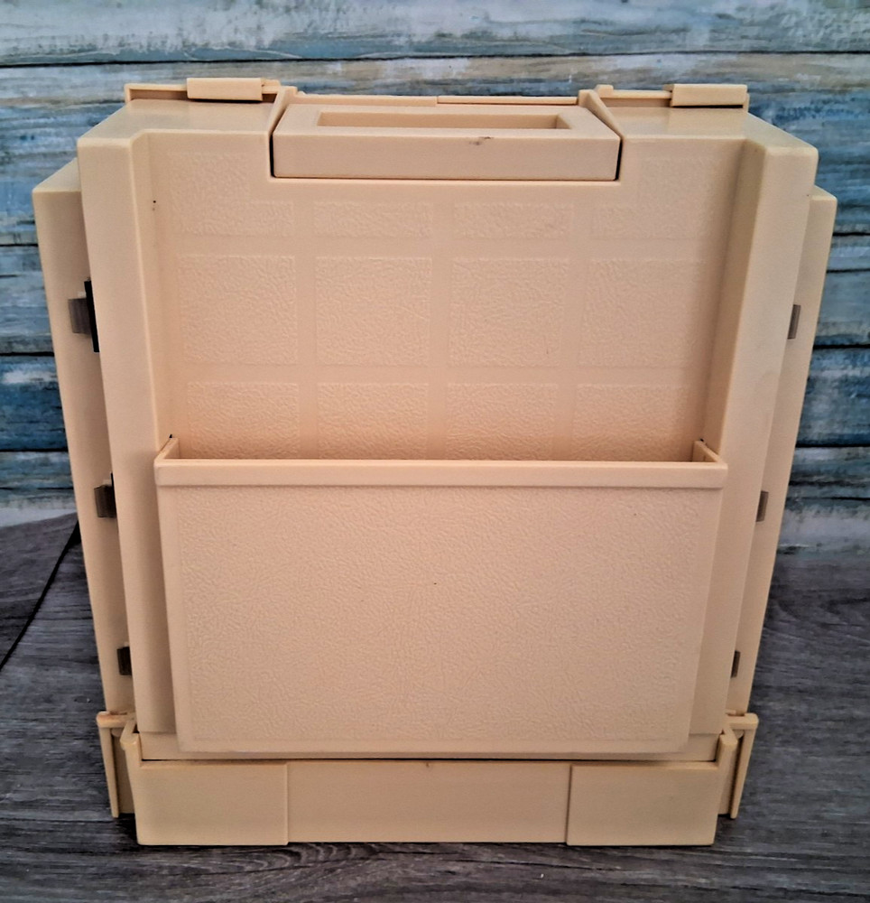 Vintage Sewing Box Caddy Folding 50 Spool Thread Bobbin Organizer