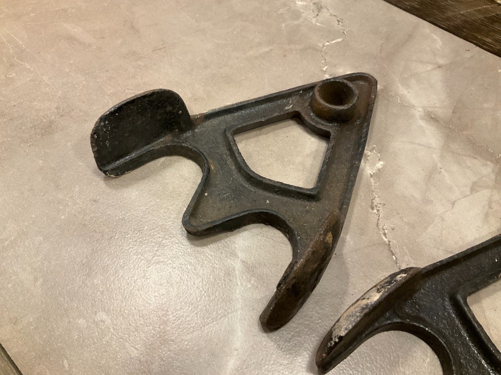 Vintage Primitive Extension Ladder Brackets Cast Iron Hardware Repurpose