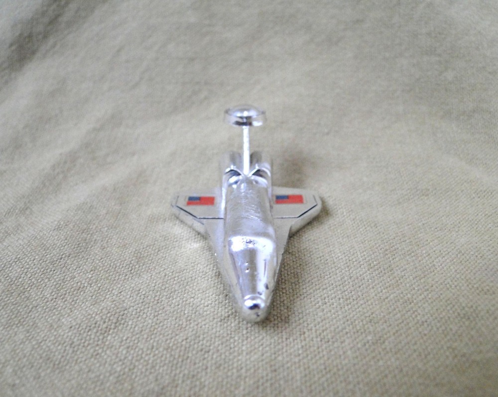 Vintage Small Plastic Chrome NASA Space Shuttle