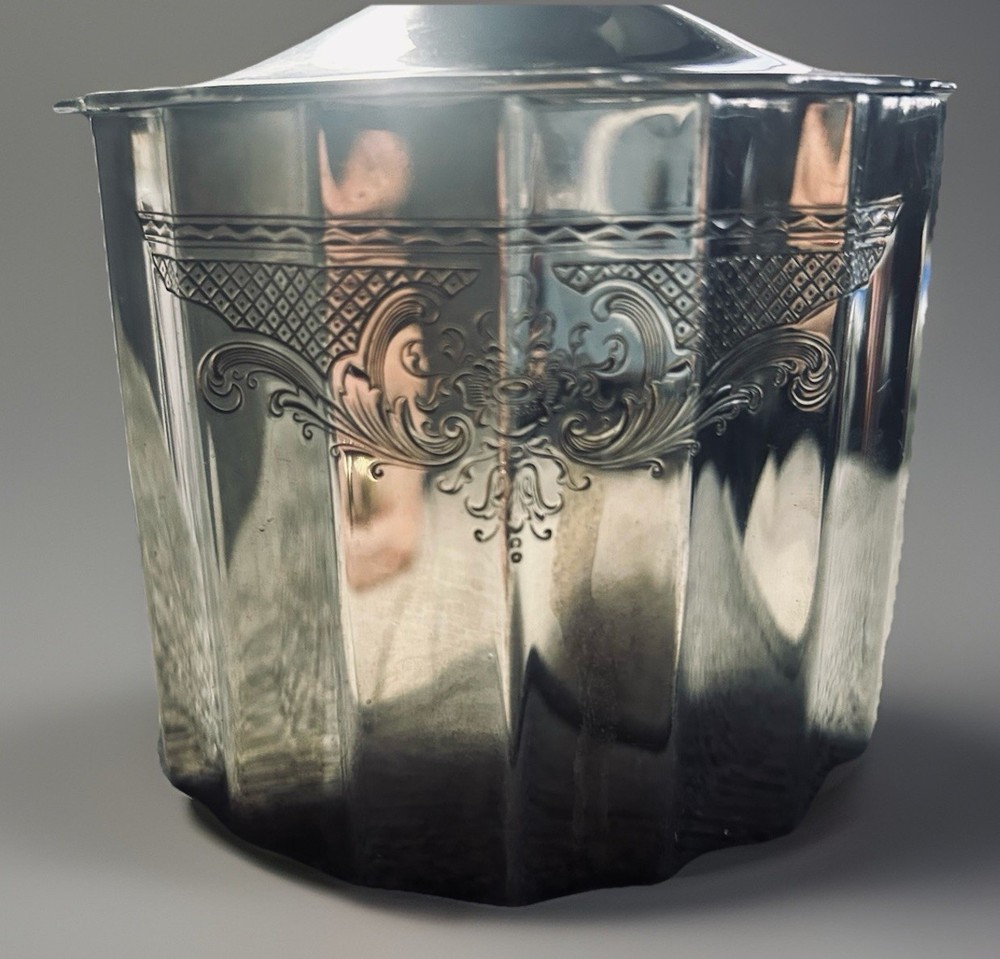 Beautiful Etched Silver Covered Dish, Lunt