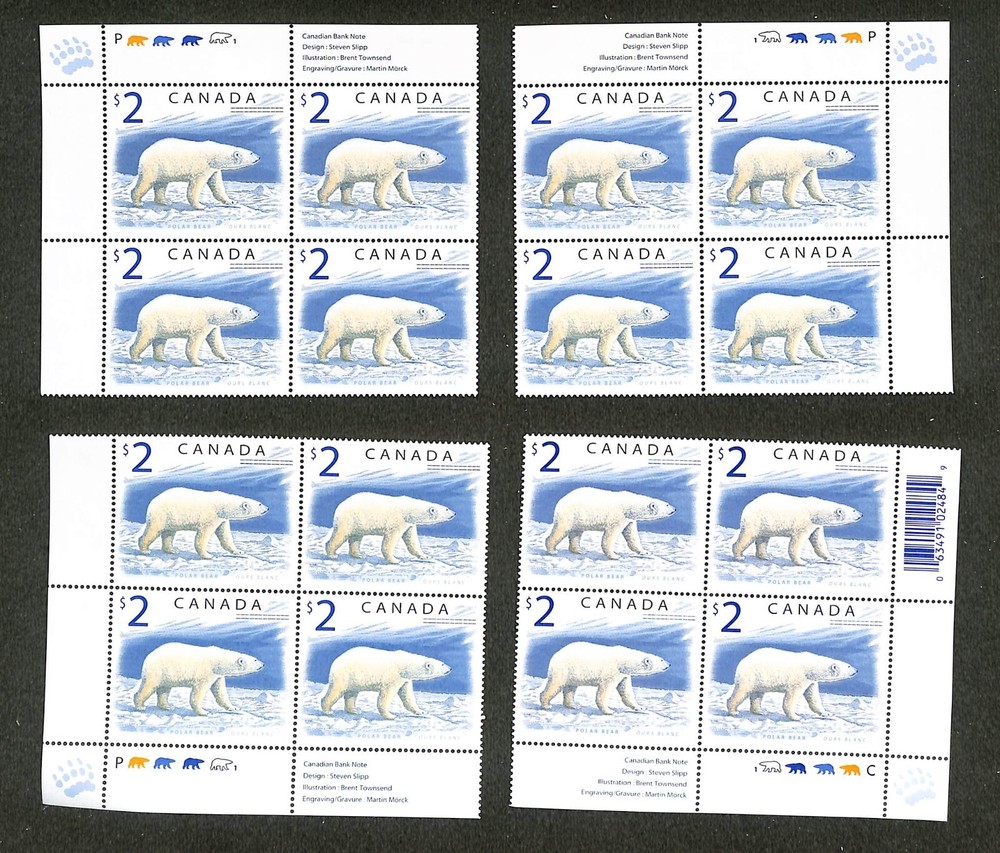 1998 Canada Scott#1690 - Matched Set Plate Blocks - MNH
