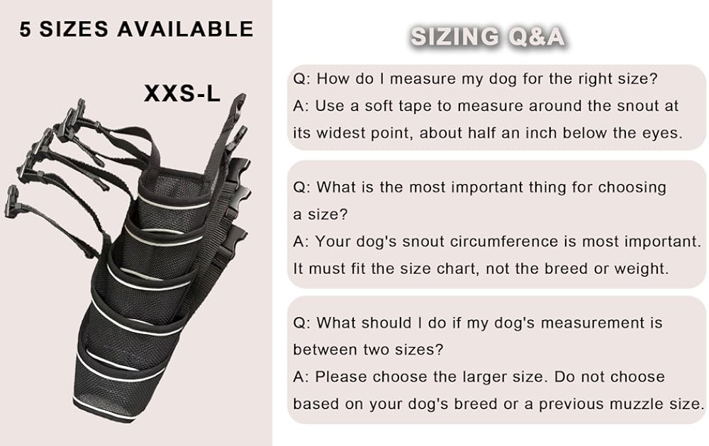 Dog Muzzle for Small Medium Lar Dogs Soft Air Mesh Muzzles with