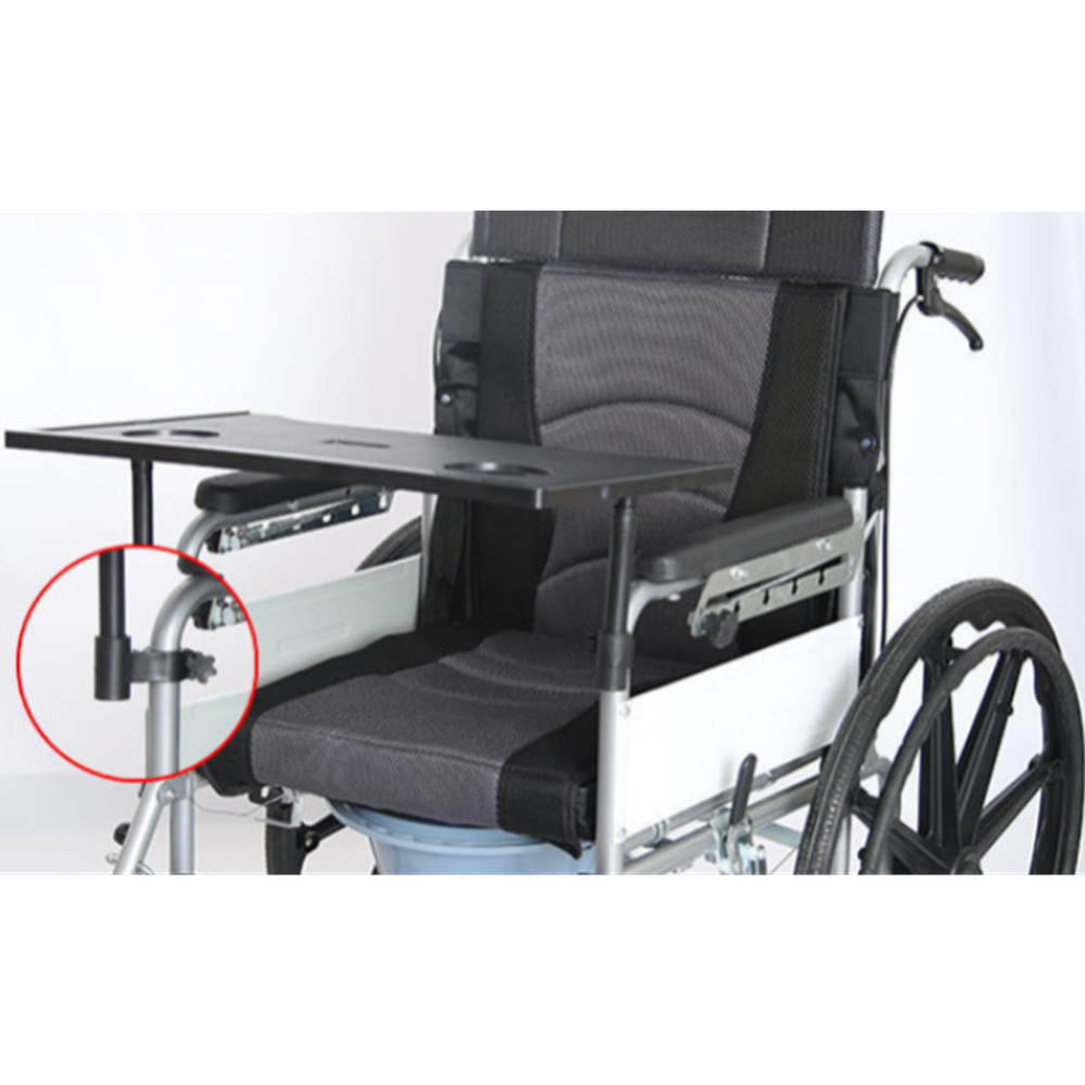 Wheelchair Table Tray and Cup Holders Durable Removable for Easting Reading
