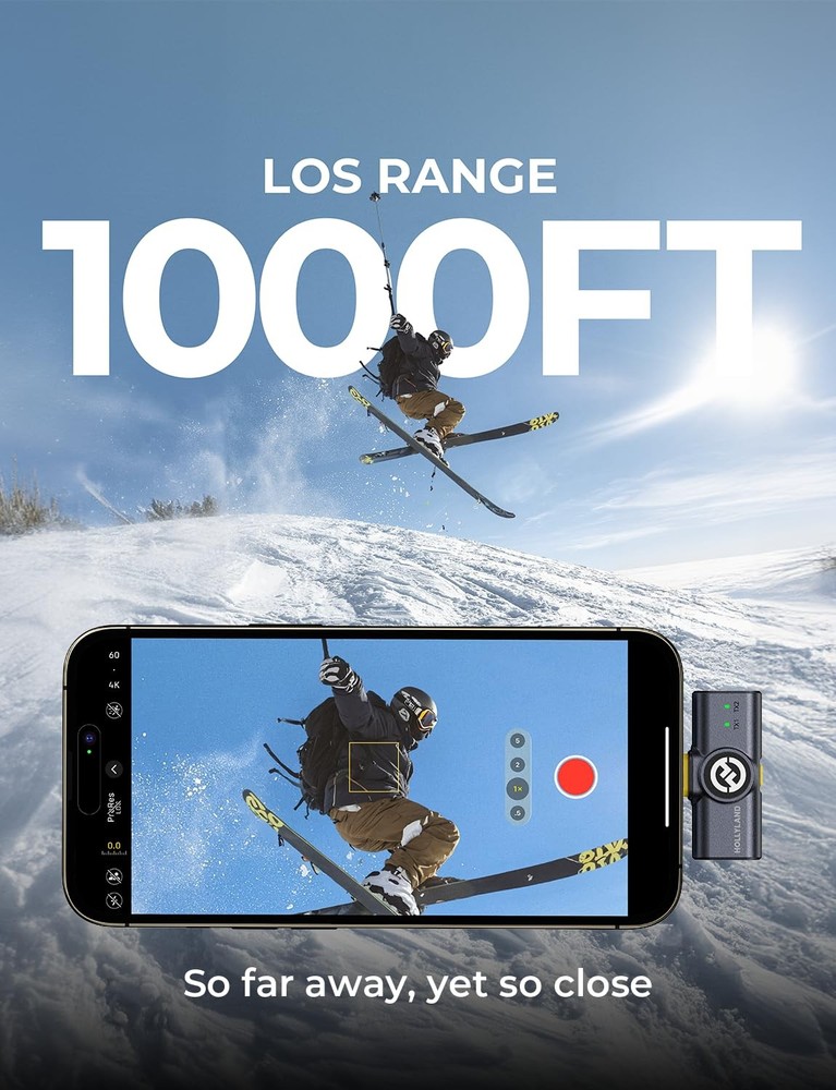 Hollyland Lark M2 Wireless Microphone for iPhone/Camera/Android/PC 48kHz/24 bit