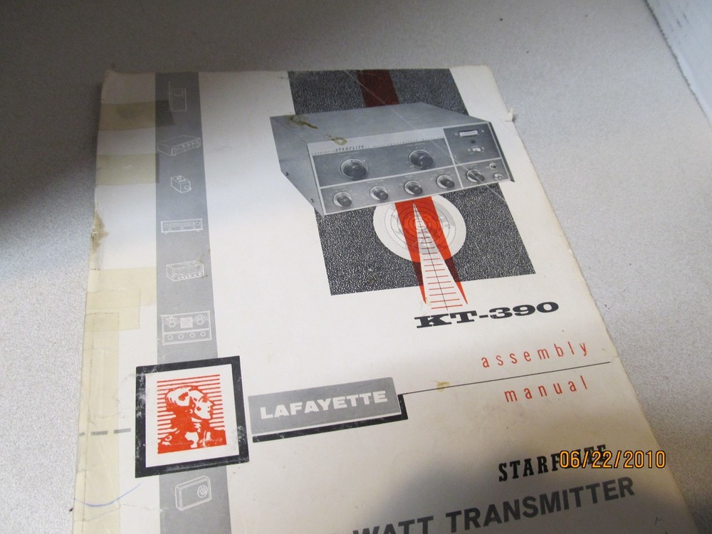 LAFAYETTE KT 390 HAM TRANSMITTER ORIGINAL MANUAL