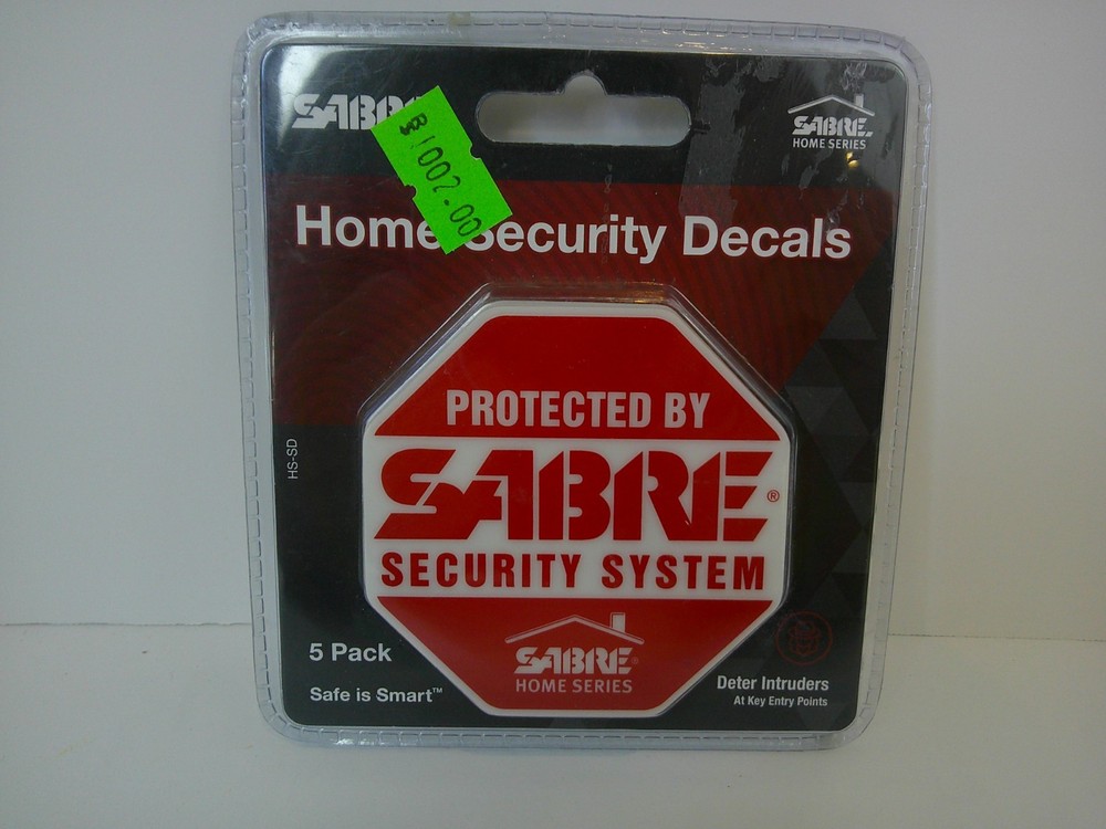 Home Security Decals Deter Intruders Sabre Home Series 5 Pack