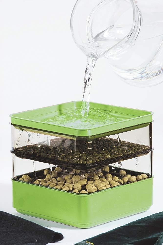 GARDENS ALIVE! Seed Sprouter Kit, Two Tier Stackable Seedling Starter Tray with