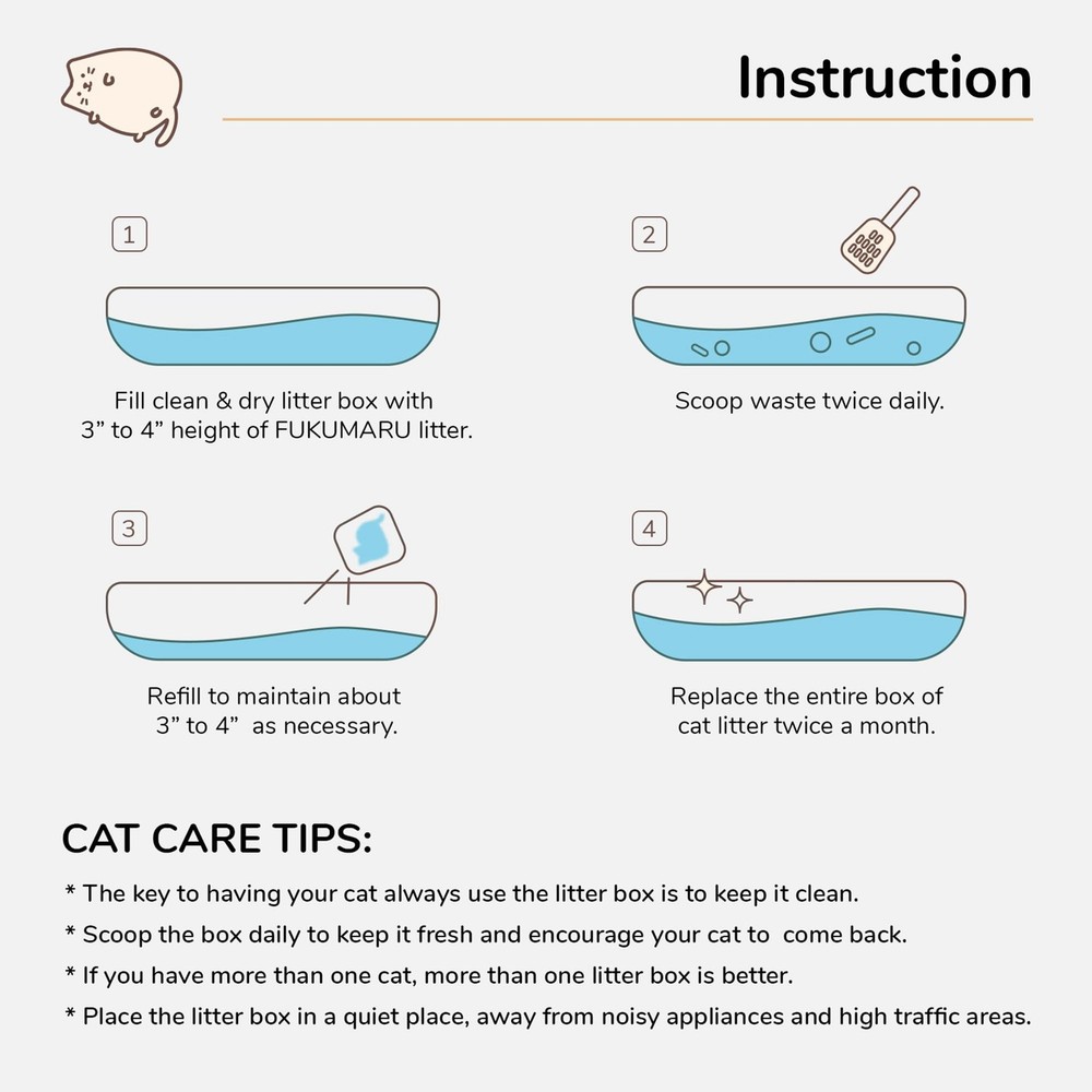 FUKUMARU Mixed Tofu Cat Litter, Strong Clumping Cat Litters, Effective Oder Cont