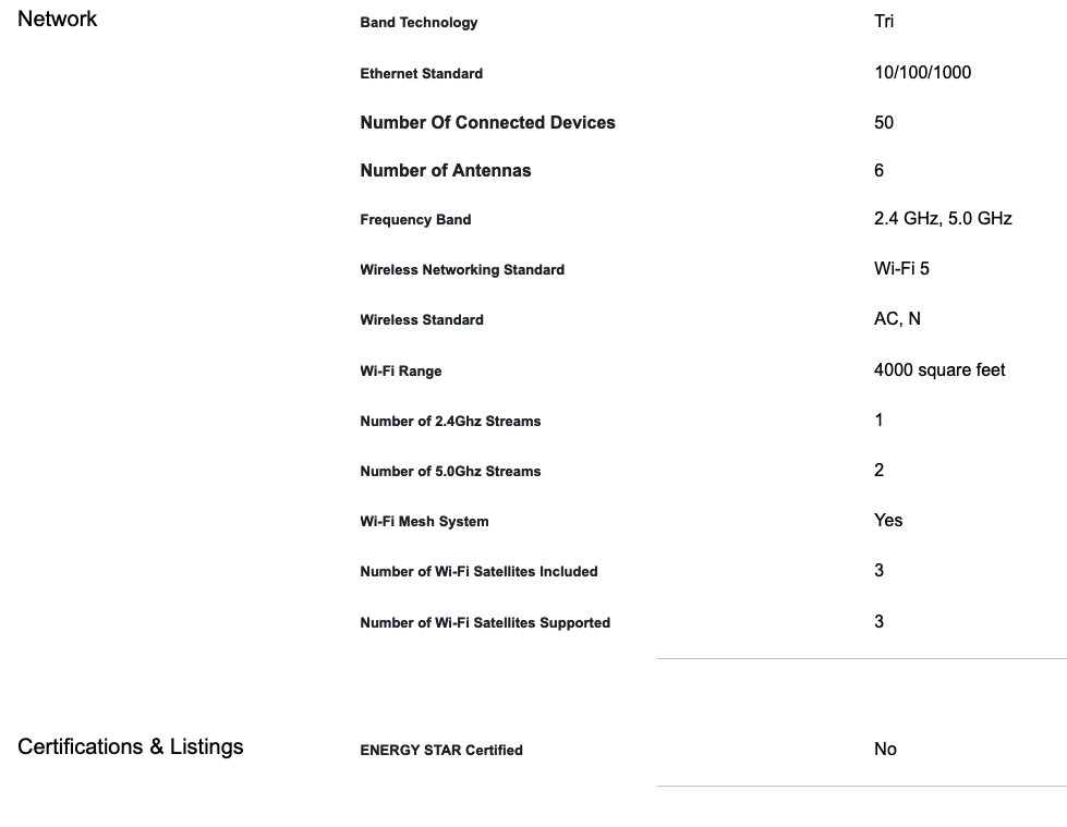 Linksys Velop Mesh Home WiFi System WHW0303
