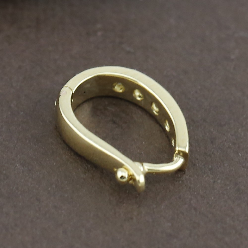 Genuine 18CT Solid Yellow Gold Diamonds Enhancer 10mm