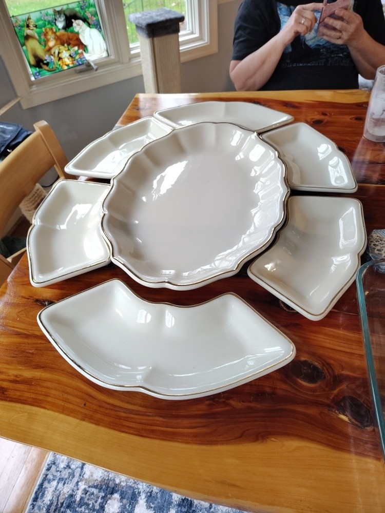 Vintage Culinary Essentials CWC Italy Platter  Serving Set  7 pieces