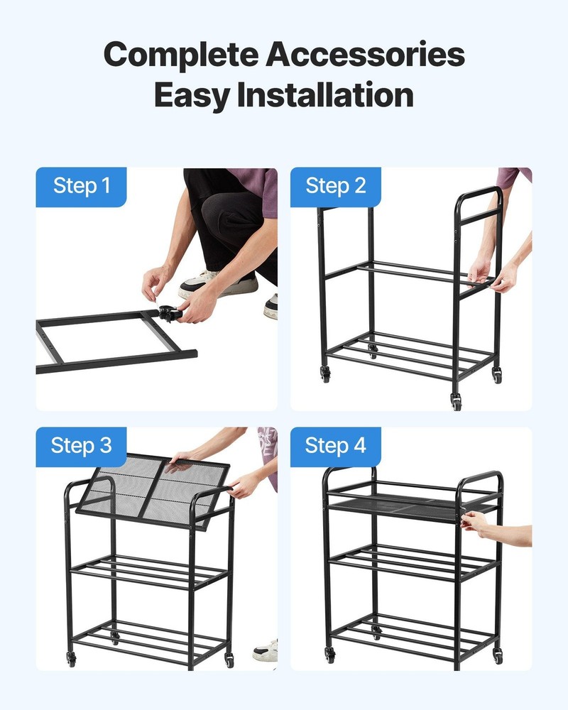 Efficient 3-Tier Filament Management Rack 280lb Frame with MDF Layers