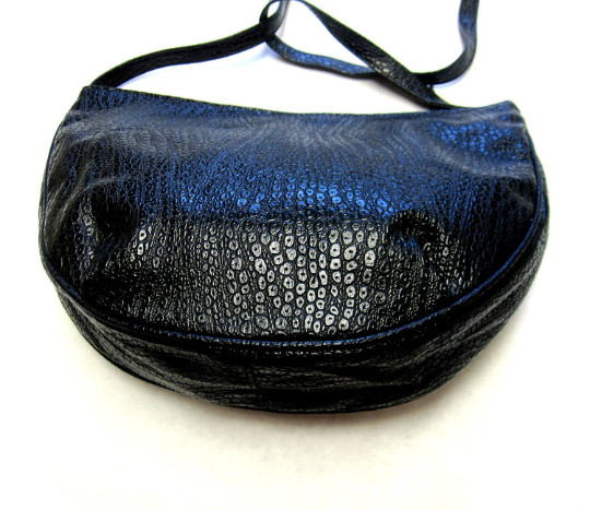 Vintage Via Moda Patchwork Black Purse Handbag