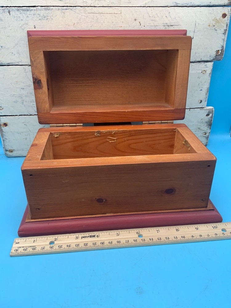 Jane Carroll Solid Wood Hinged Storage Box