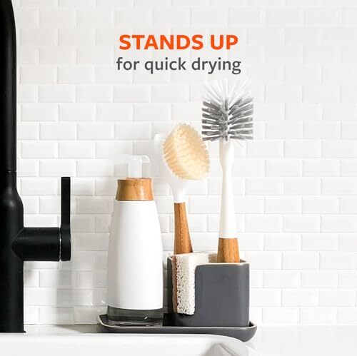 Full Circle Bamboo Bottle Brush with Replaceable Head for Eco-Friendly Cleaning