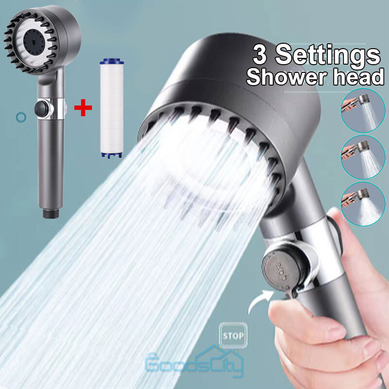 RV Shower Head with On Off Pause Switch Camper Water Saving and High Pressure