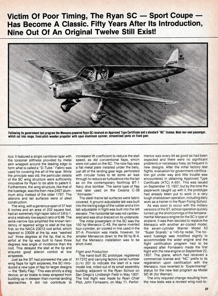 Ryan SC Aircraft Report 3/25/2025z