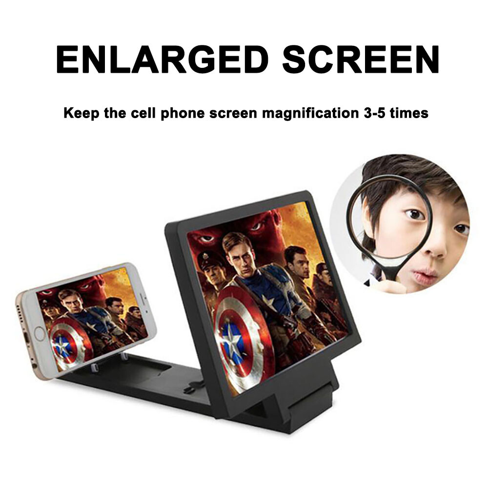 3D Magnifier Enlarged Mobile Screen Stand Amplifier Phone Bracket Holder Support