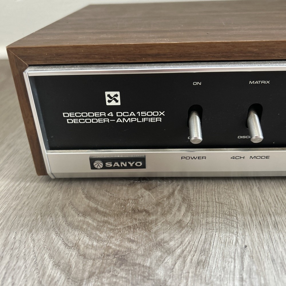 Sanyo Decoder Amplifier 4 DCA 1500X Receiver Quadraphonic 1970s FOR PARTS READ