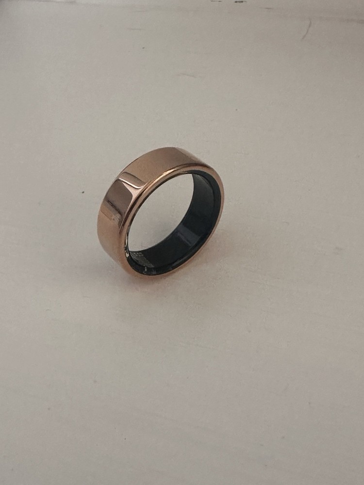 HERZ P1 Smart Ring Activity Tracker Gold Black with Charging Case USB Cable