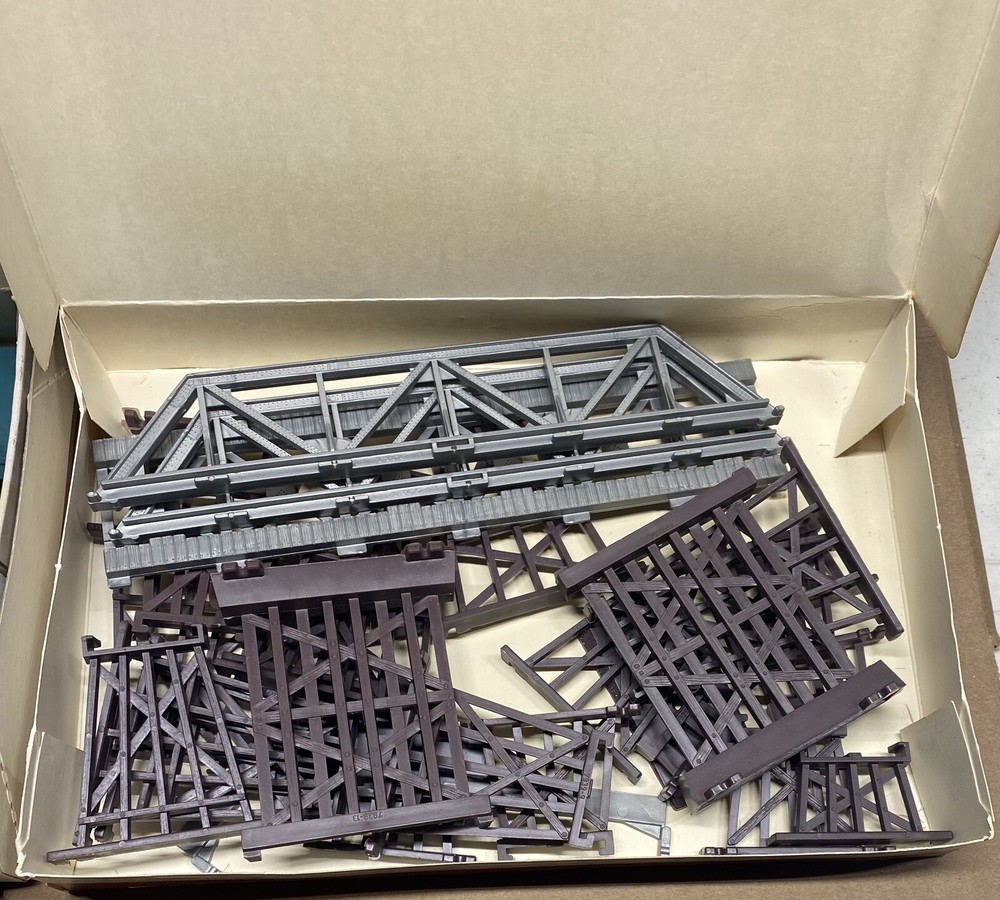 Group of 8-Train Accessory Buildings Boxes Open Close-Out Item Pre-Owned