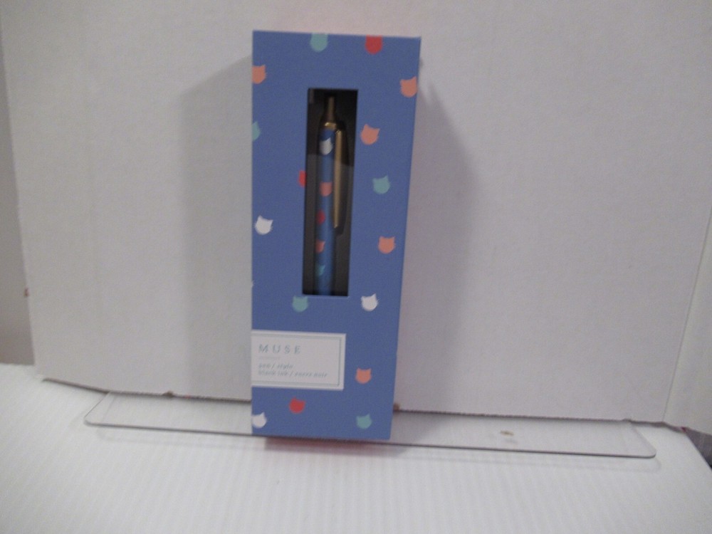 MUSE black ink pen Multicolored cat pattern in Gift box NEW