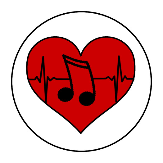 music heart beat Stickers, labels, tags, envelope seals