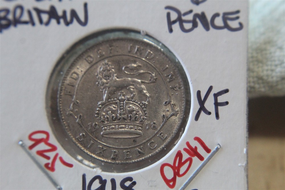 GREAT BRITAIN 6 PENCE 1918 SILVER KM815 #1