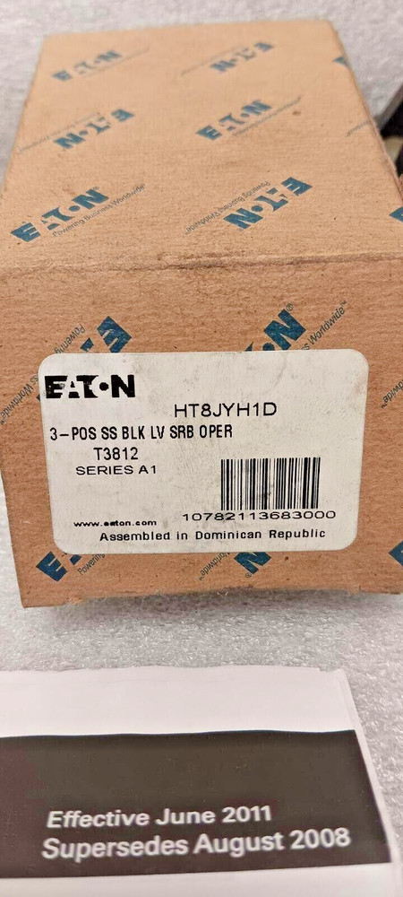 NEW Eaton HT8JYH1D, T3812, 3-Position Selector Switch.