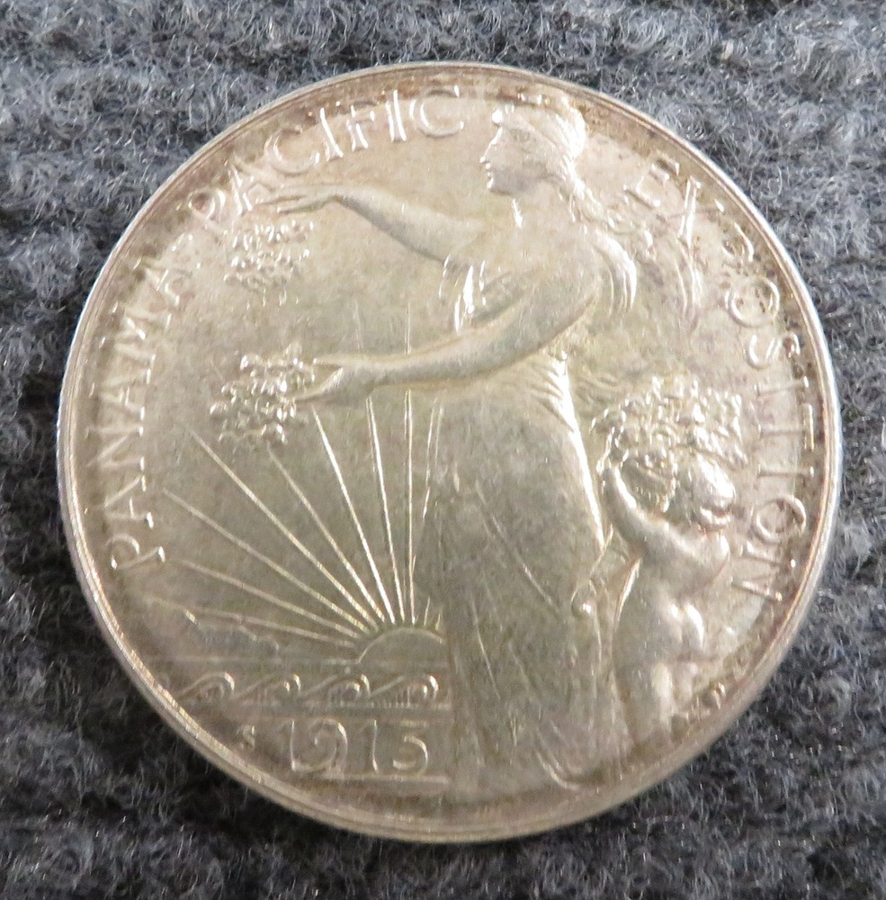 1915 S Panama Pacific Commemorative Silver Half Dollar - GEM BU