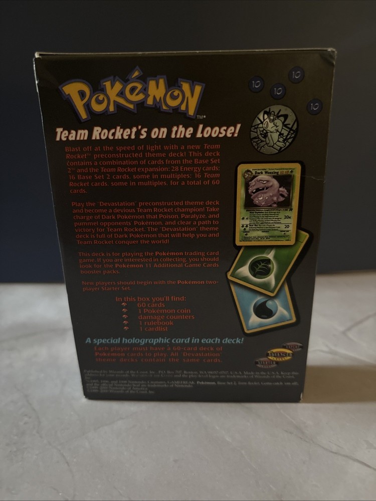 2000 Pokémon Team Rocket Devastation Theme Deck (Open Box)