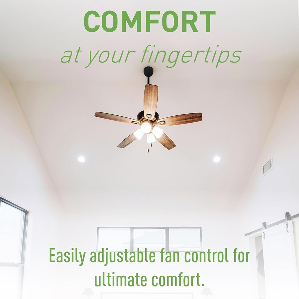 Pass & Seymour 1.5A 4-Speed Rotary Ceiling Fan Switch, Single Pole Light Switch