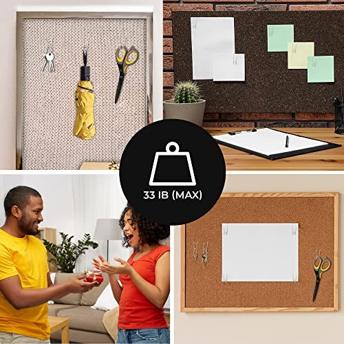 50Pcs Cubicle Hooks - Fabric Panel Wall Hooks with Clear Storage Box for