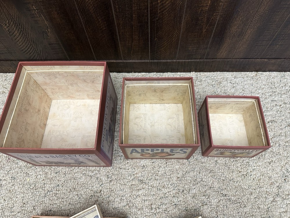 Farmhouse Nesting Storage Boxes