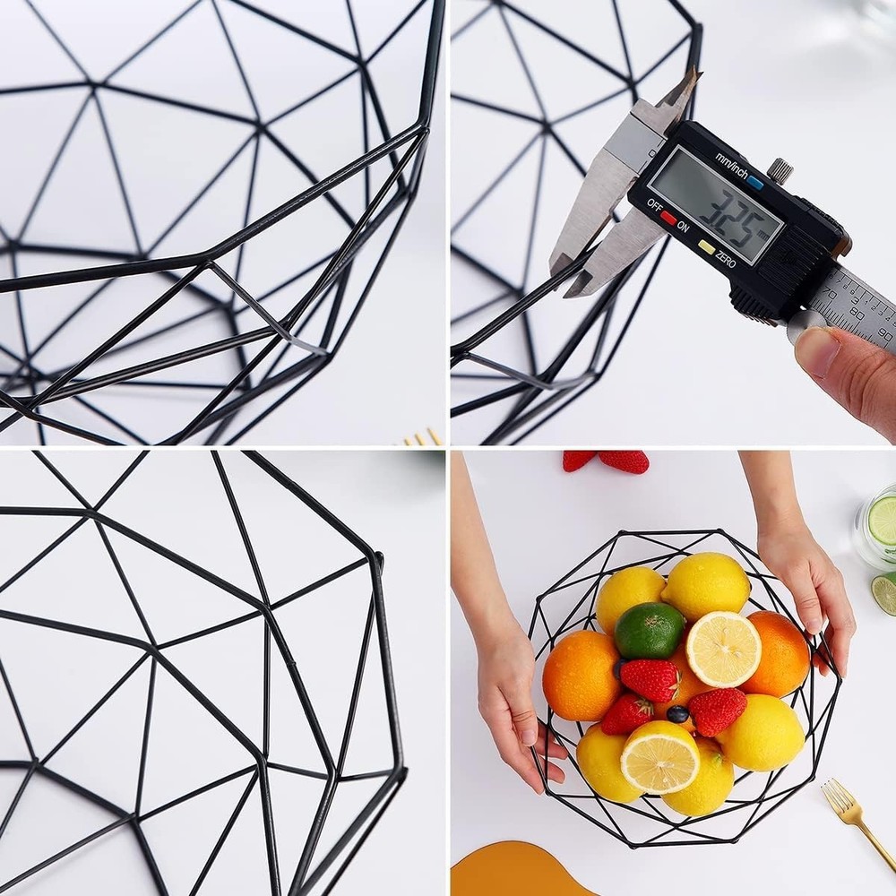 Fruit Basket, Fruit Bowl, Metal Wire Fruit Basket for kitchen, Fruit Bowl for...