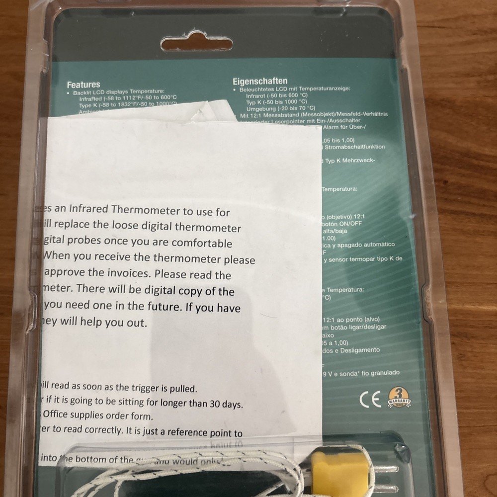 Extech IR267: Mini Infrared Thermometer with Type K