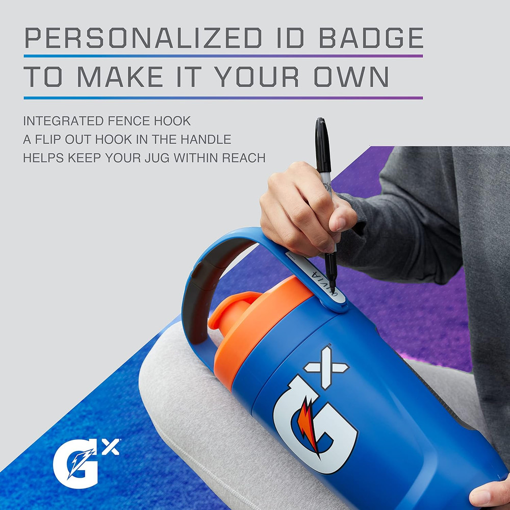 Gatorade Gx Performance Jug, Vented Bottle, 64Oz