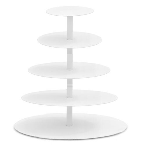 5 Tier White  Maypole Acrylic Cupcake Stand Cup Cake Tower Tree