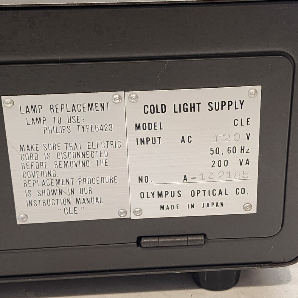 Olympus CLE 3 Endoscopy Cold Light Supply Source Great Condition