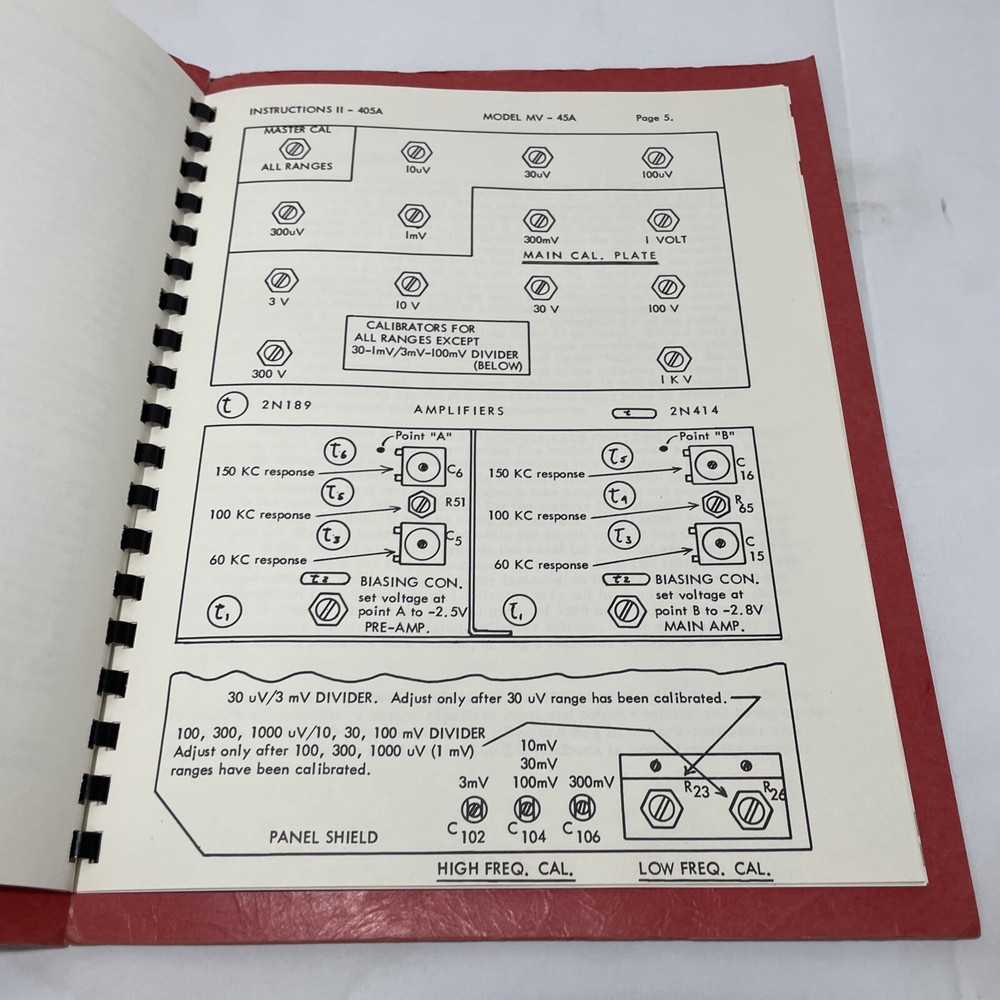 Millivac Model MV-45A AC Voltmeter Operating Instruction