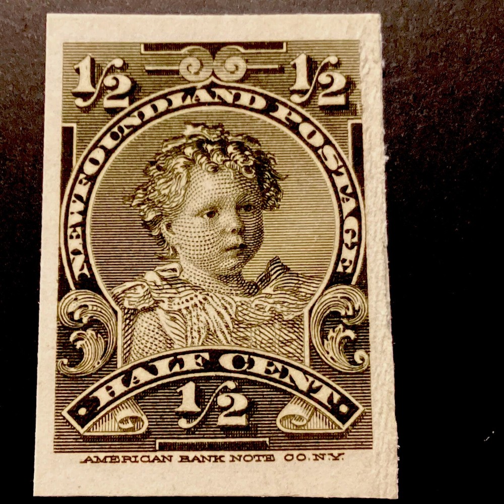 78 P NEWFOUNDLAND  STAMP ON INDIA  ON CARD