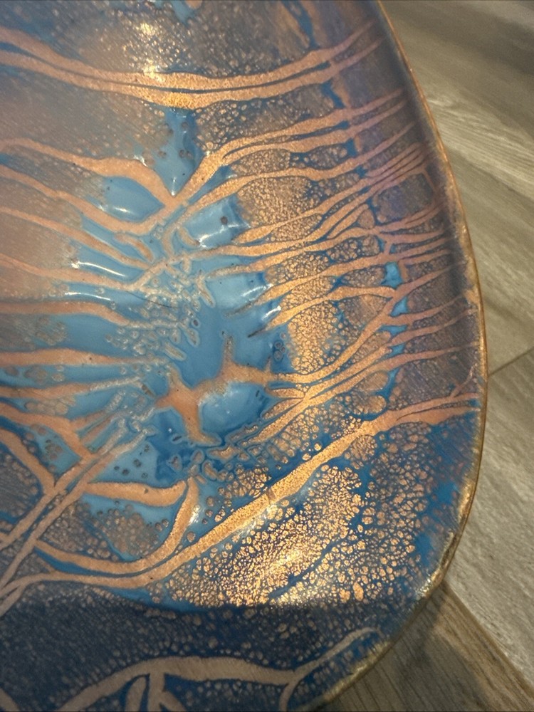 MCM Enamel On Copper Plate Multicolor / Great Design #19
